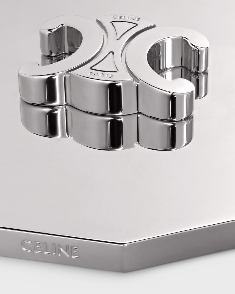 CANDLE TRIOMPHE LID IN STEEL - SILVER - HOME - 1 | CELINE