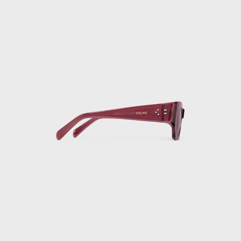 Graphic S333 sunglasses in Acetate - Crystal Red -  - 1 | CELINE