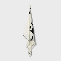 square IN silk twill - WHITE / BLACK -  - 2 | CELINE
