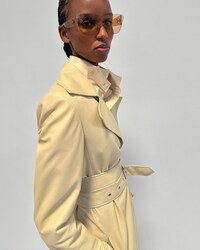 coat IN SOFT LAMBSKIN - ALBATRE -  - 2 | CELINE