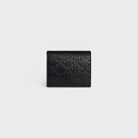 Tri-fold Wallet IN CALFSKIN WITH TRIOMPHE EMBOSSED - BLACK - WALLETS - 2 | CELINE