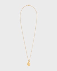 Les Perles Celine Medal Necklace in Resin Pearl and Brass with Gold Finish - GOLD / IVORY - GIFTS FOR HER - 2 | CELINE