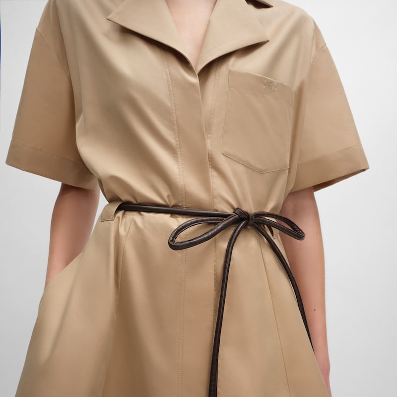 Kleid aus Baumwolle und Seidentwill - CORDE -  - 1 | CELINE