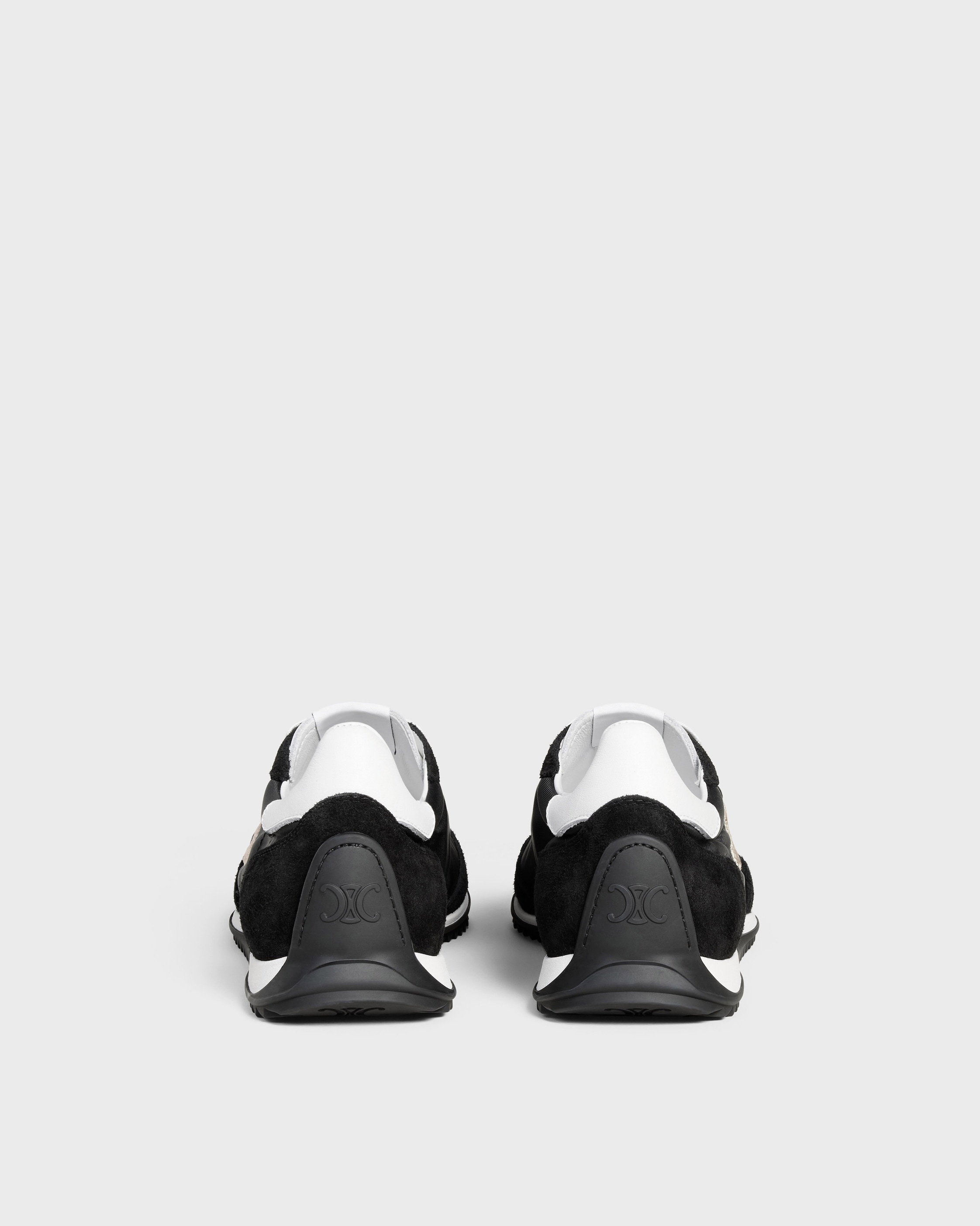 【正規品】極美品 セリーヌ CELINE バックロゴ レザー スニーカー 39 トリオンフロゴ付き CELINE レーサー レースアップ ロースニーカー