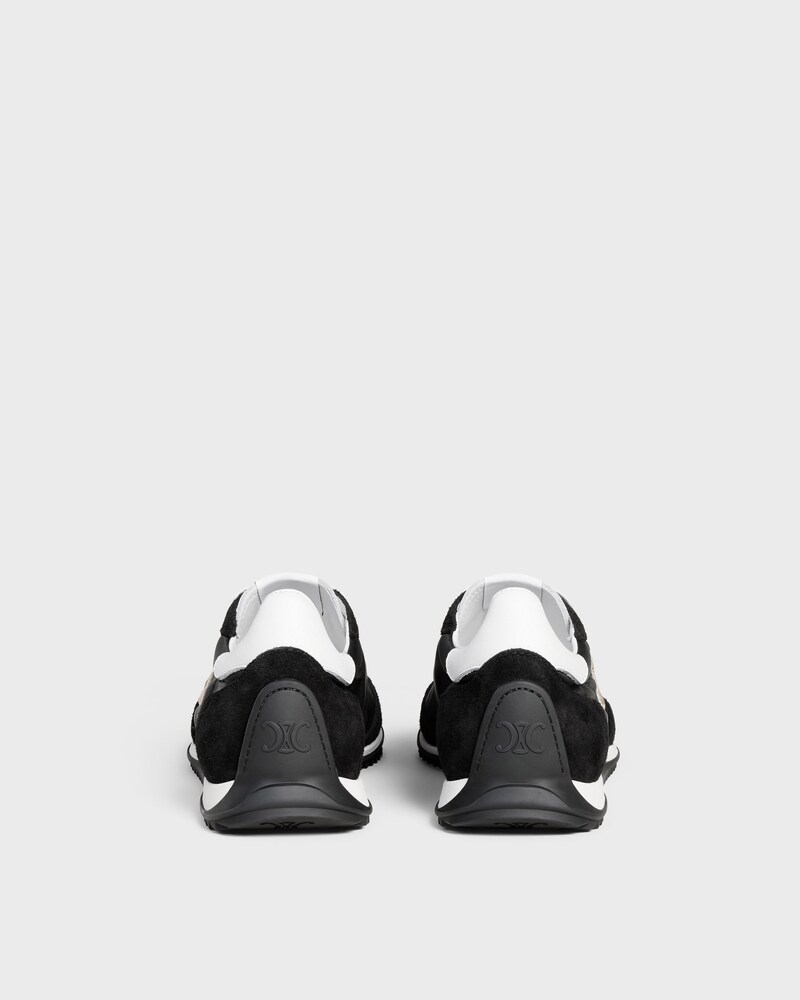 RACER SNEAKER IN NYLON, SUEDE CALFSKIN AND CALFSKIN - BLACK / WHITE -  - 1 | CELINE