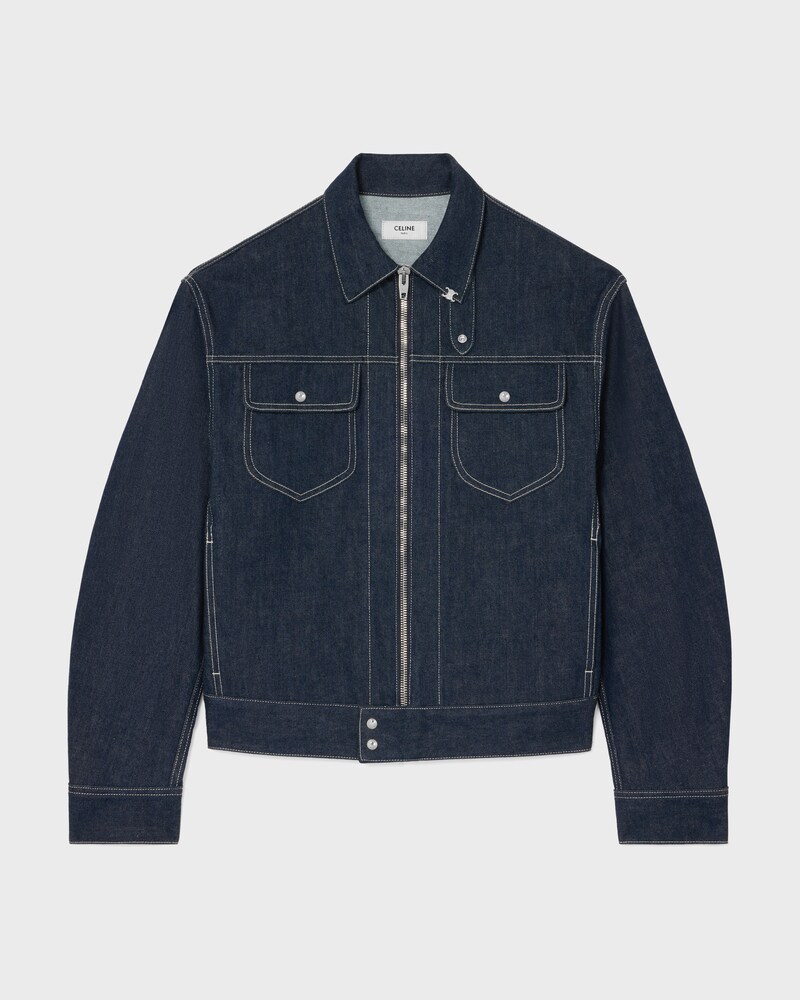 jacket IN cotton denim - RINSED -  - 1 | CELINE