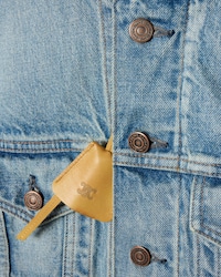 TRUCKER JACKET IN cotton denim - CLEAR WATERFALL -  - 2 | CELINE