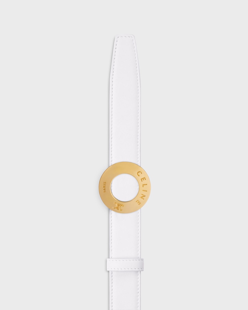 Tracolla reversibile da 25 mm in pelle di vitello liscia e granata -  -  - 1 | CELINE