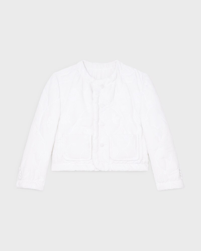 Jacke MIT Blumensteppung - WEISS -  - 1 | CELINE