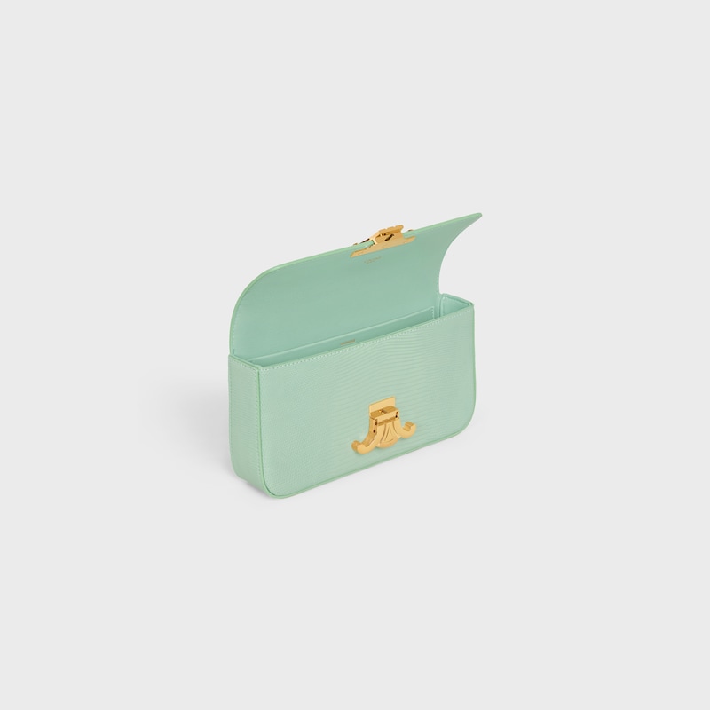 CLAUDE蜥蜴皮革链条肩背包 - 灰绿色 - 链条包 - 1 | CELINE