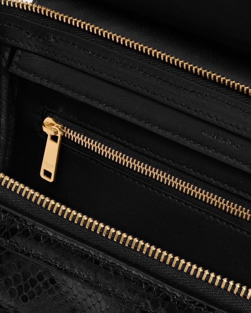 LUGGAGE petit modèle PYTHON - Noir - LUGGAGE - 1 | CELINE