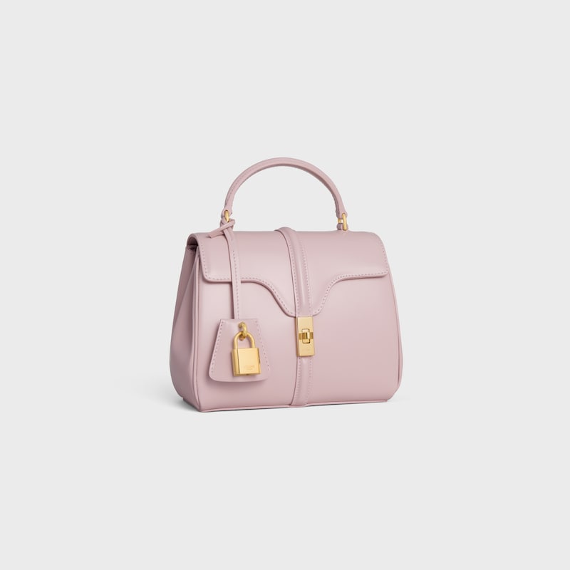 MINI 16 IN satinated calfskin - BLEACHED PINK - MORE LINES - 1 | CELINE