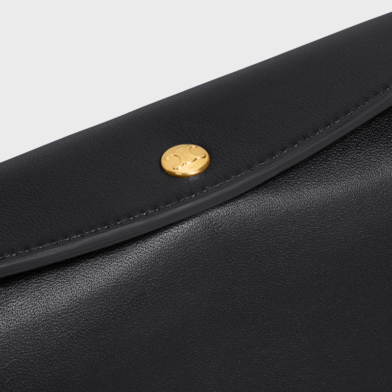 TRIO FLAP IN Smooth Lambskin - BLACK - MINI BAGS - 1 | CELINE