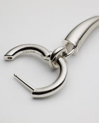 BOUCLE D'OREILLE CORNE CELINE CHARMS EN LAITON RHODIÉ - ARGENT - BOUCLES D'OREILLES - 2 | CELINE