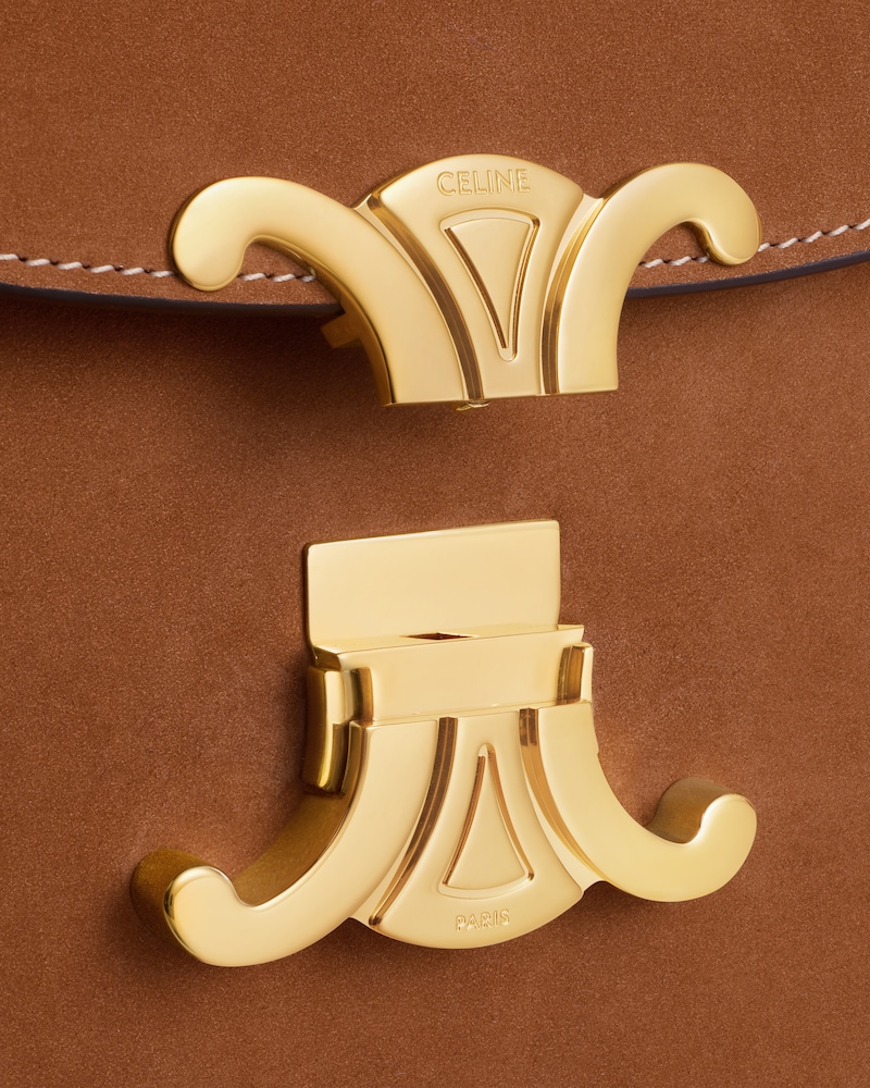 MEDIUM NINO BAG IN NUBUCK CALFSKIN - CAMEL - NINO - 1 | CELINE