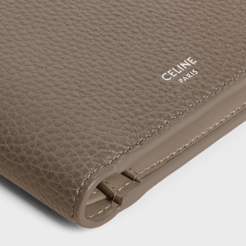 Bi-fold Wallet IN GRAINED CALFSKIN - SOURIS - WALLETS - 1 | CELINE