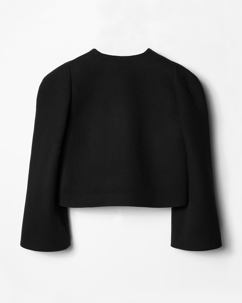 jacket IN WOOL FELT - BLACK -  - 1 | CELINE