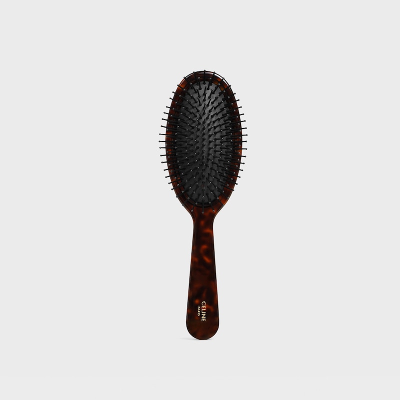 Hair brush in Acetate - DARK HAVANA - ACCESSORIES - 1 | CELINE