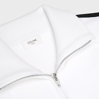 TRACKSUIT JACKET IN double-face jersey - OPTIC WHITE / BLACK -  - 2 | CELINE