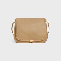 SOFT TRIOMPHE BESACE  IN SUPPLE SHINY LAMBSKIN - SANDCASTLE - SOFT TRIOMPHE - 1 | CELINE