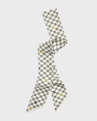 lavalliere IN silk twill - CREME/MARINE -  - 1 | CELINE