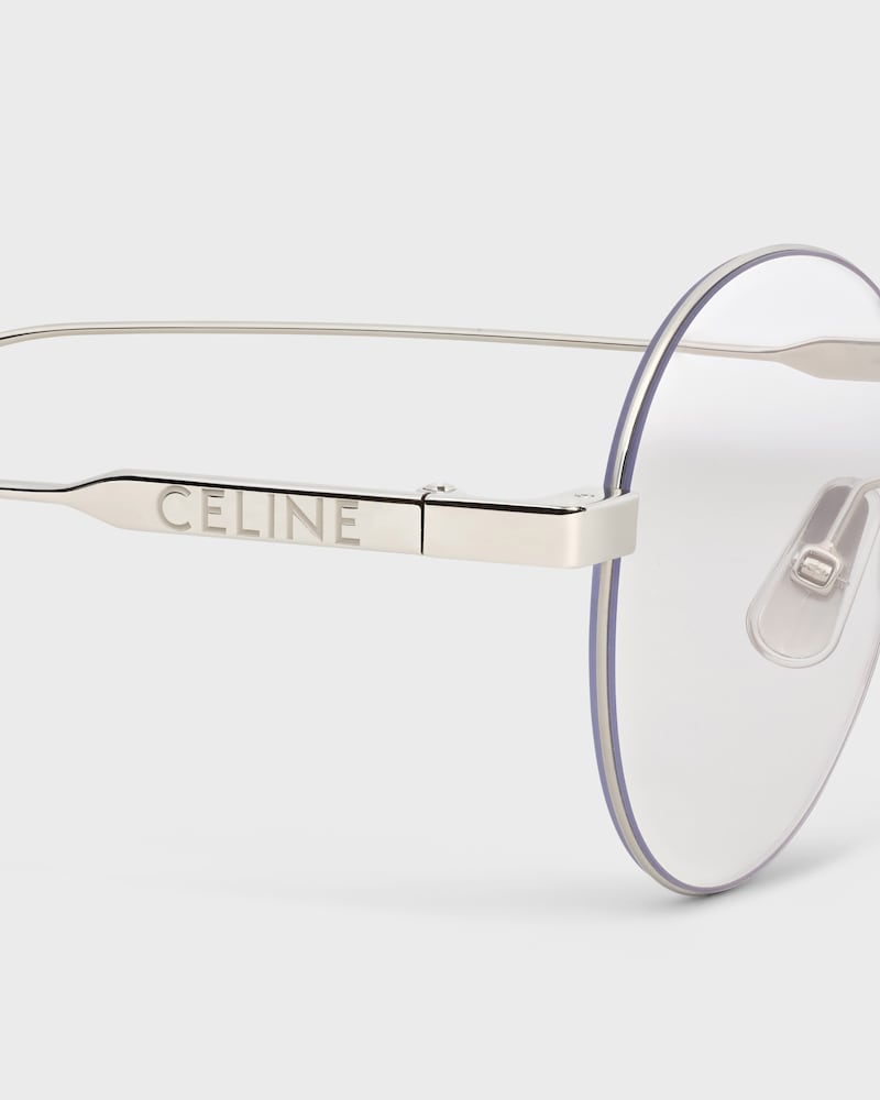 Metal Frame 28 sunglasses in Metal - Silver / Blue Light Filter -  - 1 | CELINE