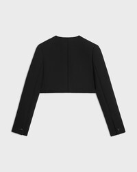 bolero jacket IN double wool crepe - BLACK -  - 2 | CELINE