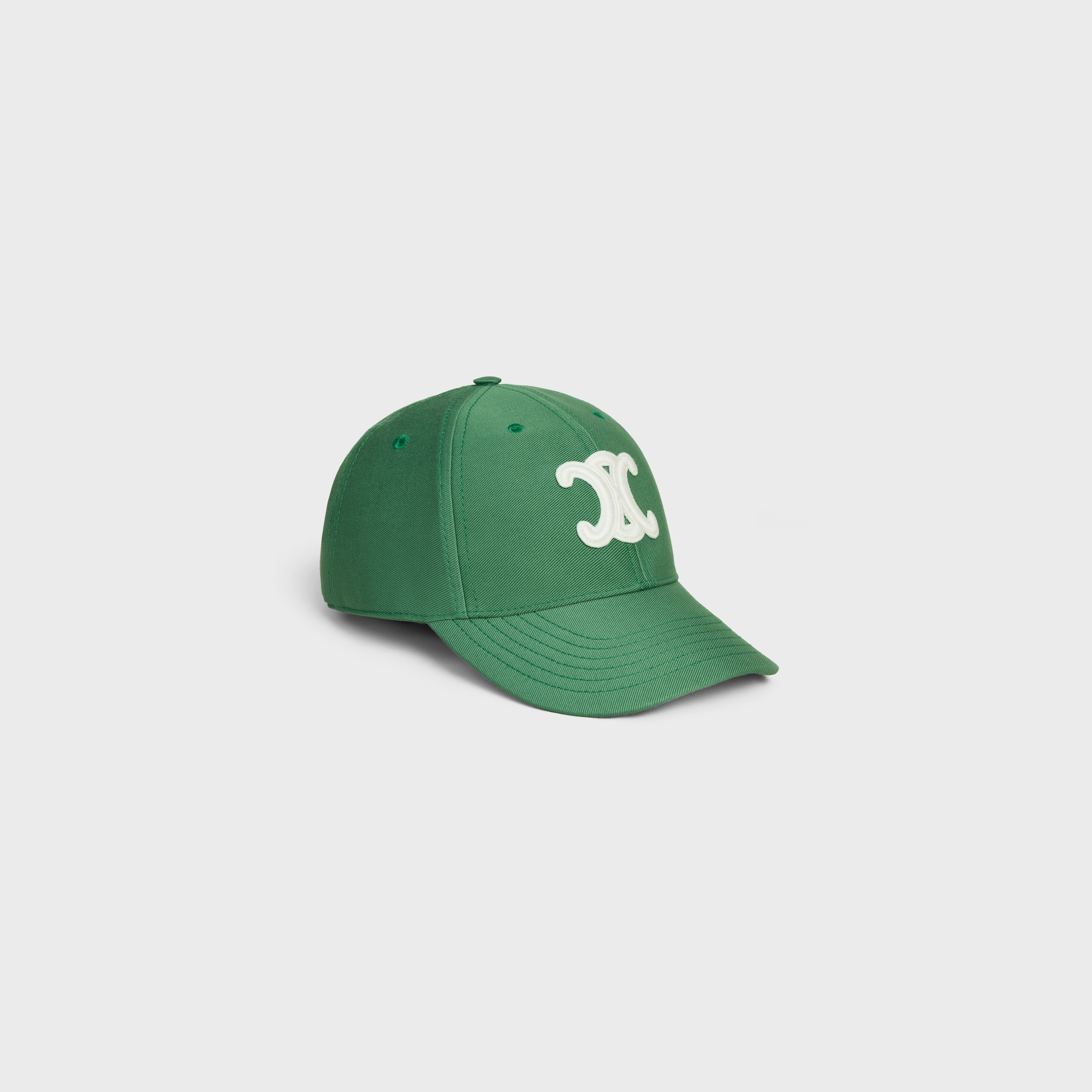 triomphe baseball cap IN WASHED COTTON GABARDINE - CHLOROPHYLL