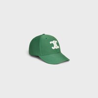 triomphe baseball cap IN WASHED COTTON GABARDINE - CHLOROPHYLL -  - 1 | CELINE