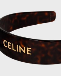 醋酸纖維及精鋼Celine髮飾頭帶 - 深玳瑁色/金色 - 髮飾 - 2 | CELINE