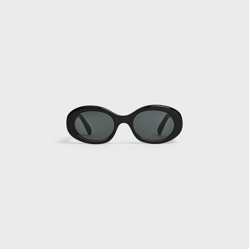Triomphe 01 Sunglasses in Acetate - BLACK/BLACK -  - 1 | CELINE