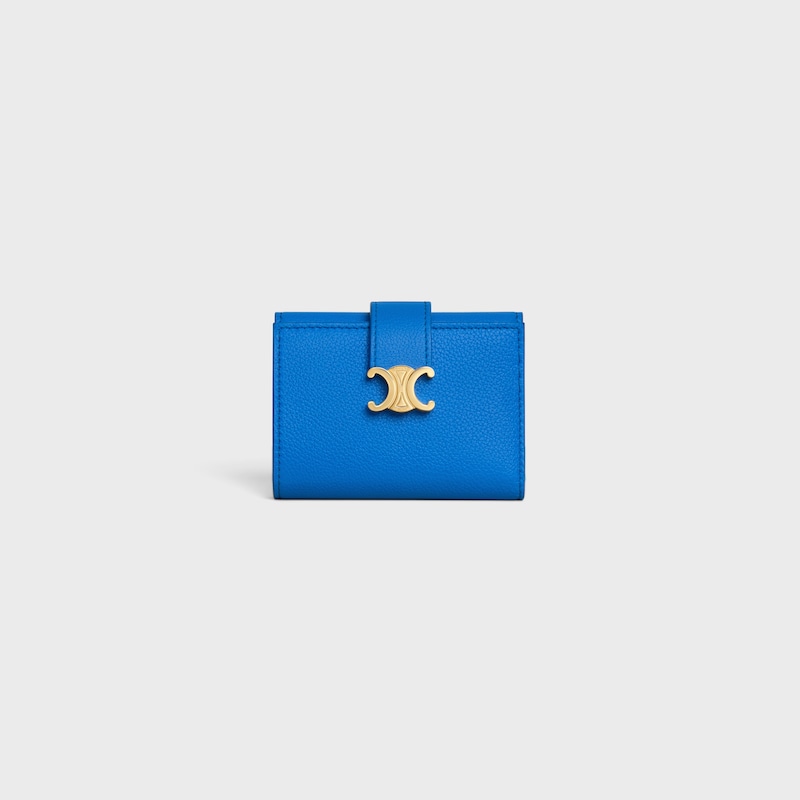 FINE STRAP WALLET NINO IN SUPPLE GRAINED CALFSKIN - ULTRA BLUE - WALLETS - 1 | CELINE