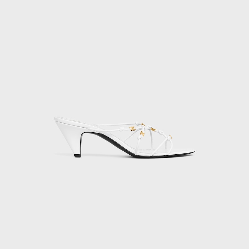 UPTOWN HEELED MULE IN GOATSKIN IN GOATSKIN - WHITE -  - 1 | CELINE