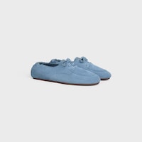 ADAM LACE-UP LOAFER IN SUEDE CALFSKIN - DUSTY BLUE -  - 2 | CELINE