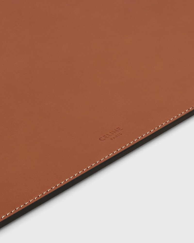 Desk Pad in Natural Calfskin - TAN - STATIONERY - 1 | CELINE