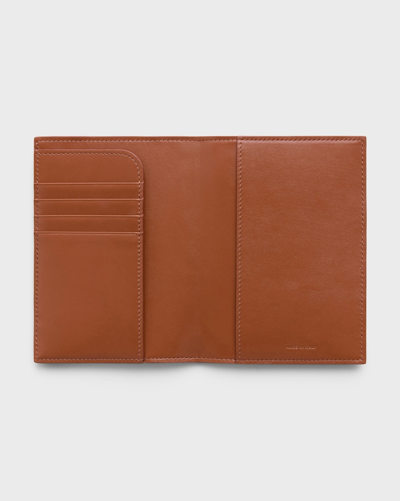 PASSPORT COVER TAKEAWAY IN SMOOTH LAMBSKIN - TAN / BLACK - NEW - 1 | CELINE