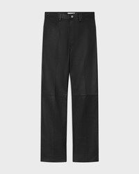 Boyfriend-Jeans 002 AUS weichem Lammleder - SCHWARZ -  - 1 | CELINE