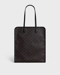 VERTICAL CABAS TRIOMPHE TOUCH IN TRIOMPHE CANVAS AND CALFSKIN - BLACK - NEW - 2 | CELINE