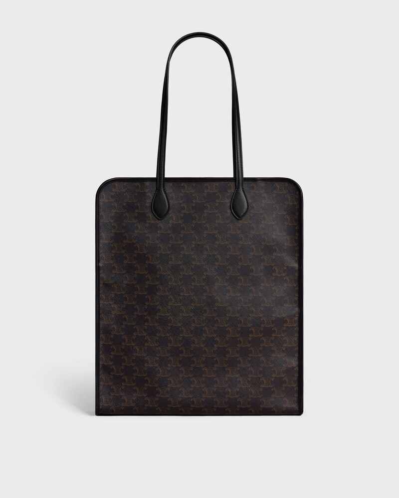 VERTICAL CABAS TRIOMPHE TOUCH IN TRIOMPHE CANVAS AND CALFSKIN - BLACK - NEW - 1 | CELINE