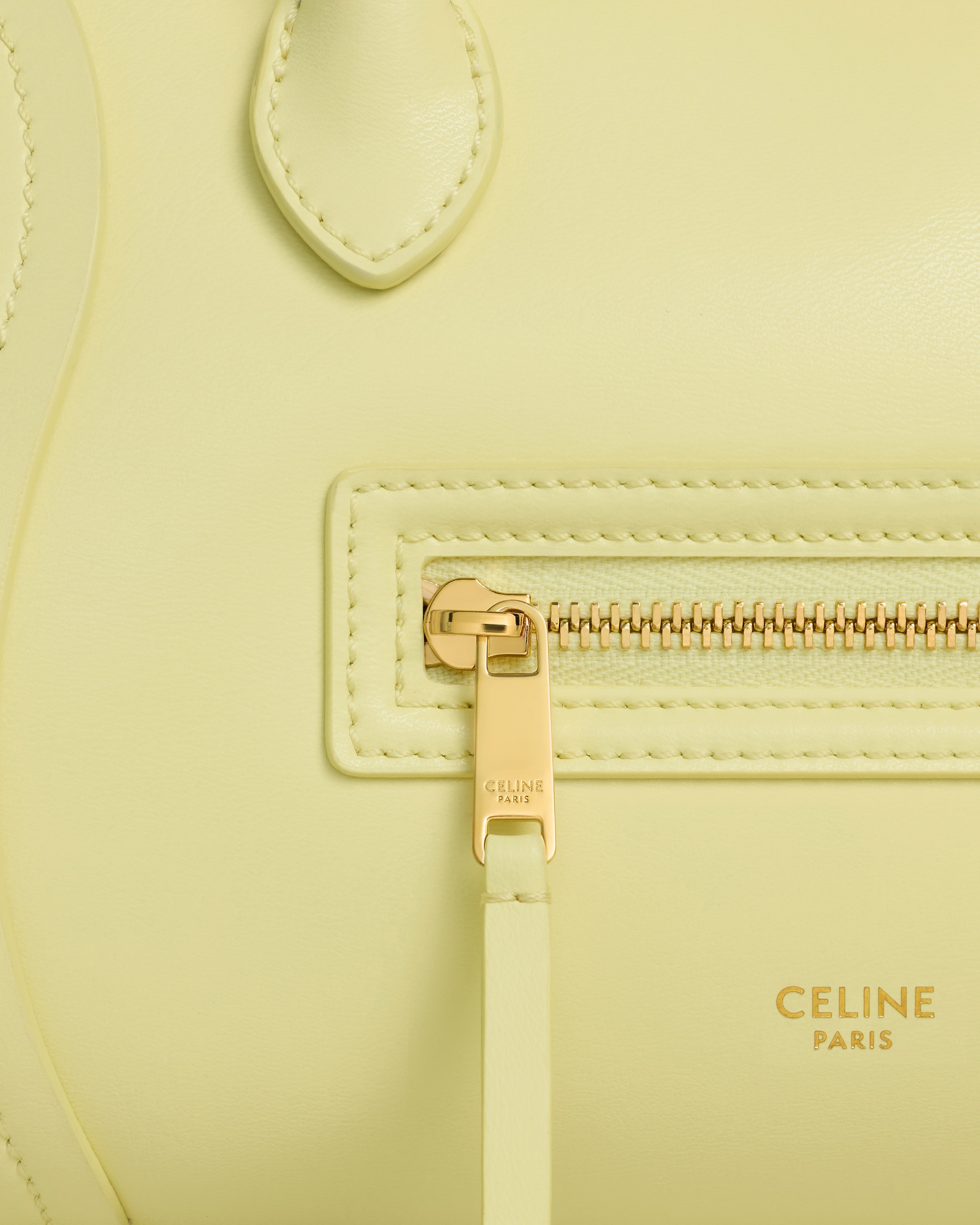 LITTLE LUGGAGE IN SUPPLE SHINY LAMBSKIN - CITRUS | CELINE
