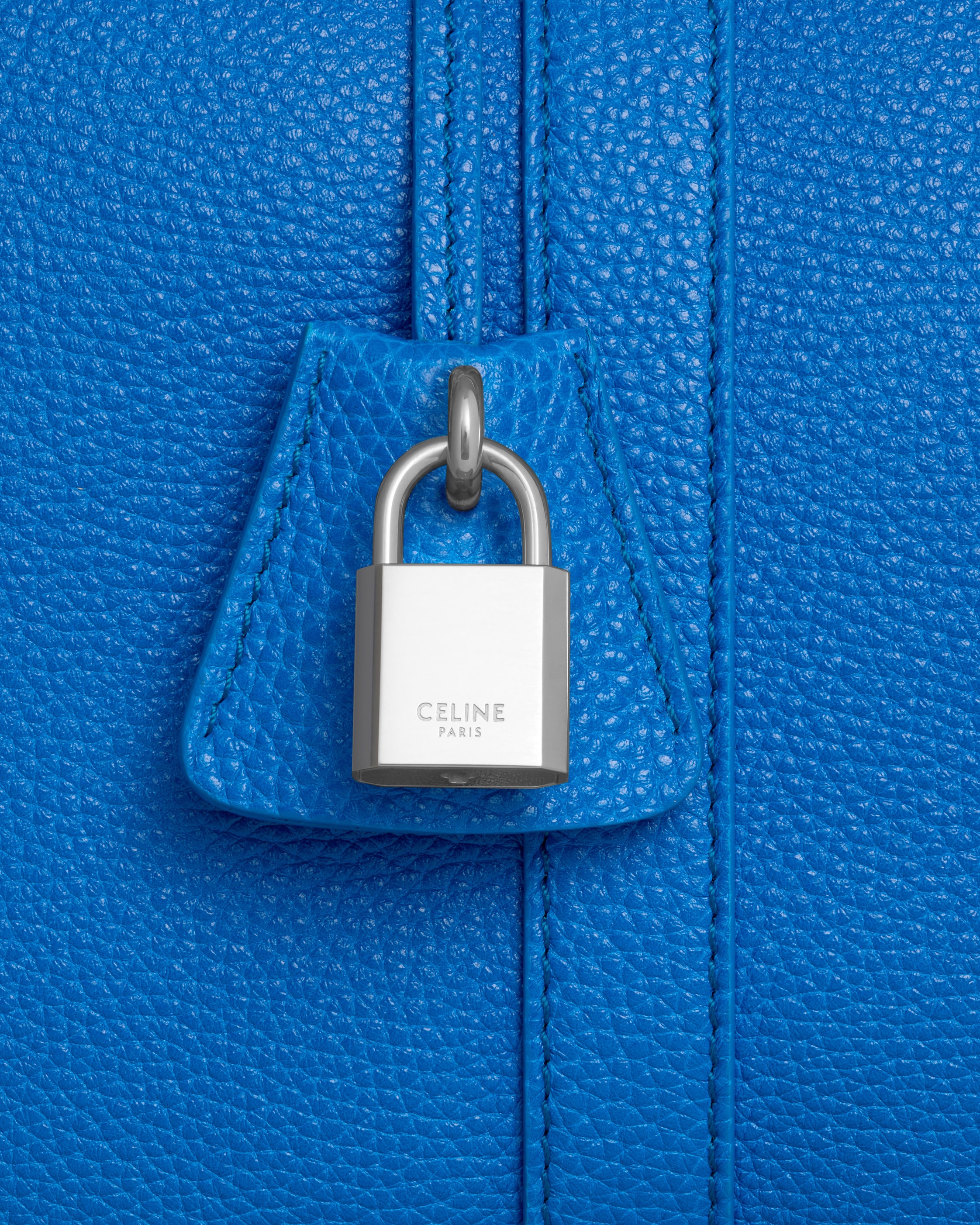 LARGE BOSTON IN GRAINED CALFSKIN - ULTRA BLUE | CELINE
