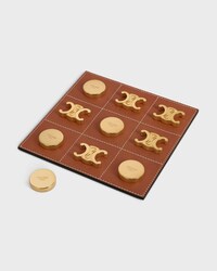 Tic Tac Toe in calfskin and brass - TAN - LIFESTYLE - 2 | CELINE