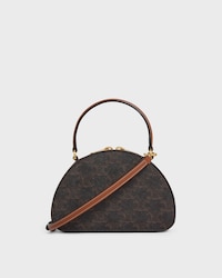SAC DEMI-LUNE MINI MODÈLE toile triomphe et veau - TAN - CADEAUX ESSENTIELS - 2 | CELINE