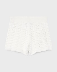 mini shorts IN cotton pointelle - WHITE -  - 2 | CELINE