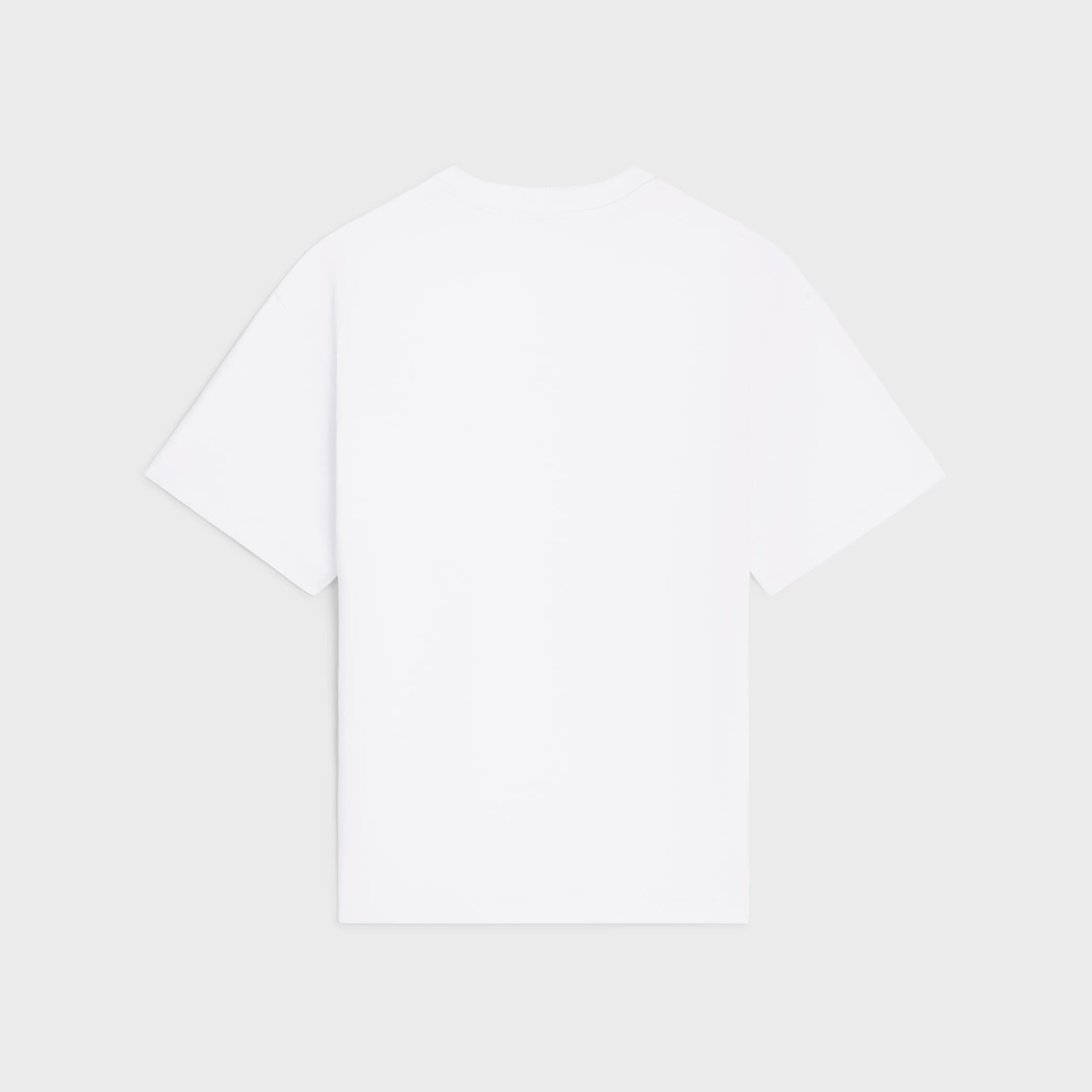 T-SHIRT IN COTTON JERSEY - OPTIC WHITE / BLACK | CELINE