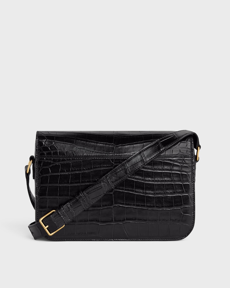 CLASSIQUE TRIOMPHE BAG IN Niloticus Crocodile - BLACK - EVENING - 1 | CELINE