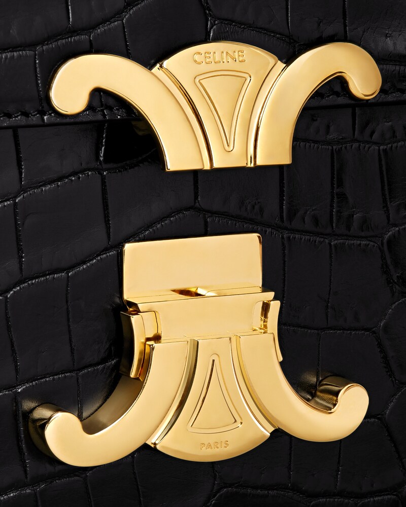 CLASSIQUE TRIOMPHE BAG IN Niloticus Crocodile - BLACK - EVENING - 1 | CELINE
