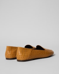 AURA LOAFER AUS LAMMLEDER MIT KROKO-PRÄGUNG - SAHARA -  - 2 | CELINE