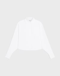 크롭 셔츠 - 코튼 포플린 - 화이트 -  - 1 | CELINE