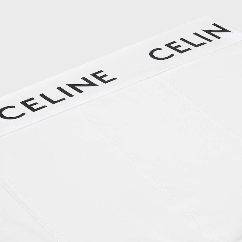 กางเกงบ็อกเซอร์ Celine ผ้าเจอร์ซีย์คอตตอน - สีขาว -  - 1 | CELINE
